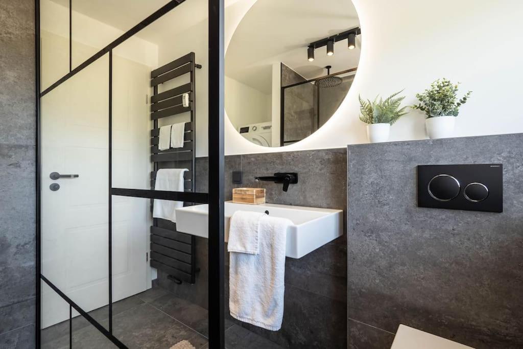 Luxury Apartment On The Rhein 부징겐엠호크리엔 외부 사진
